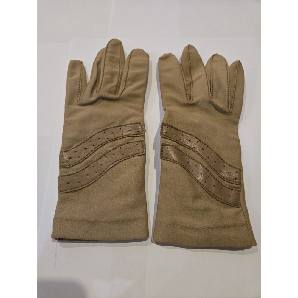Notice Brand Leather And Woven Women's Gloves One Size Fits Most
